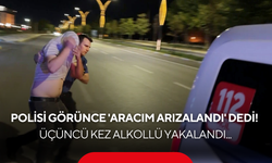 Polisi görünce kaputu açtı, 'Aracım arızalandı' dedi! Üçüncü kez alkollü yakalandı...