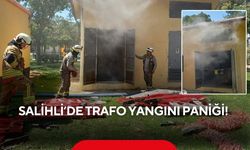 Salihli’de trafo yangını paniği! Parkta korku dolu anlar