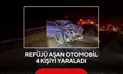 Refüjü Aşan Otomobil 4 Kişiyi Yaraladı