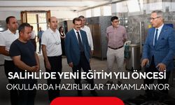 Salihli'de öğrenciler gelmeden önce okullarda son hazırlıklar!