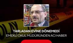 Tarladan evine dönemedi... Emekli okul müdüründen acı haber