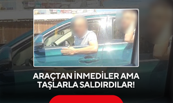 Araçtan İnmediler Ama Taşlarla Saldırdılar!