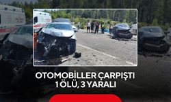 Otomobiller çarpıştı: 1 ölü, 3 yaralı