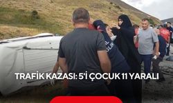Trafik kazası: 5'i çocuk 11 yaralı
