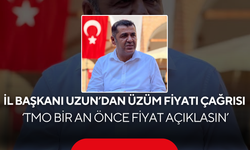 İl Başkanı Uzun’dan üzüm fiyatı çağrısı ‘TMO bir an önce fiyat açıklasın’