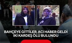 Bahçeye gittiler, acı haber geldi: İki kardeş ölü bulundu