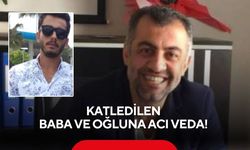 Katledilen baba ve oğluna acı veda! Anne cenazeye tekerlekli sandalyeyle katıldı