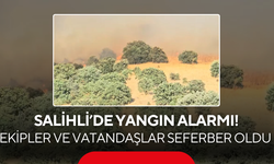Salihli’de Yangın Alarmı! Ekipler ve Vatandaşlar Seferber Oldu