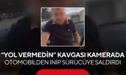 Yol verme kavgası! Otomobilden inip sürücüye saldırdı, o anlar kamerada