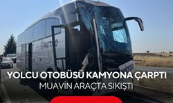Yolcu otobüsü kamyona arkadan çarptı! Muavin sıkıştı, 1’i ağır 8 kişi yaralandı