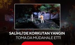 Salihli’de korkutan yangın: TOMA da müdahale etti