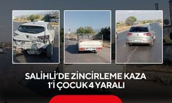Salihli’de 3 araçlı zincirleme kaza: 1’i çocuk 4 yaralı