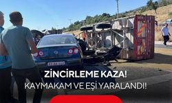 Kaymakam ve eşi kazada yaralandı! Zincirleme kazada 4 yaralı