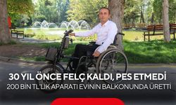 30 yıl önce felç kaldı, pes etmedi: “Ben yaparım” dedi! 200 bin TL’lik aparatı evinin balkonunda üretti