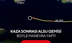 Alsu gemisinin kaza sonrası manevraları görüntülendi! O anlar kamerada
