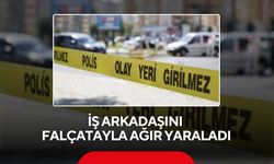 İş arkadaşını falçatayla ağır yaraladı