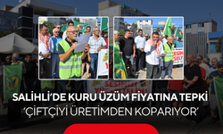 Salihli’de kuru üzüm fiyatına tepki 'Çiftçiyi üretimden koparıyor'