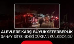 Dükkandan geriye kül yığını kaldı! Sanayi sitesindeki yangına 30’dan fazla ekip seferber oldu