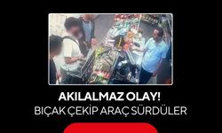 Akaryakıt istasyonunda dehşet! Bıçak çekip araç sürdüler