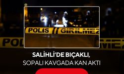 Salihli’de ortalık bir anda karıştı: Bıçaklı, sopalı kavgada kan aktı!