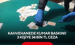 Kahvehanede kumar baskını! 3 kişiye 34 bin TL ceza