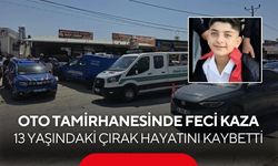 Oto tamirhanesinde feci kaza! 13 yaşındaki çırak hayatını kaybetti
