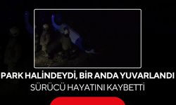 Park halindeydi, bir anda hareket etti! Araç alt yola yuvarlandı, sürücü hayatını kaybetti
