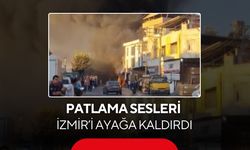 Patlama sesleri İzmir’i ayağa kaldırdı! Boya malzemeleri alev aldı