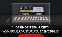 Midesinden zehir çıktı! 60 kapsül uyuşturucu taşıyormuş