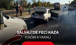 Salihli’de feci kaza: 1’i ağır 4 yaralı