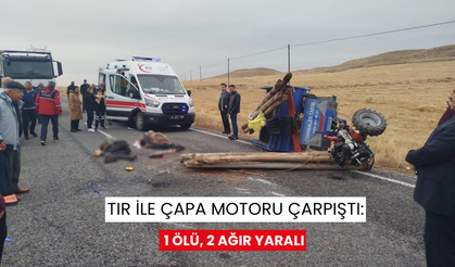 Tır ile çapa motoru çarpıştı: 1 ölü, 2 ağır yaralı