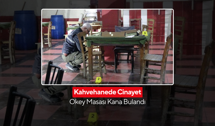 Okey masası kana bulandı... Kahvehanede okey oynayan 2 kişi tabancayla vurularak öldürüldü