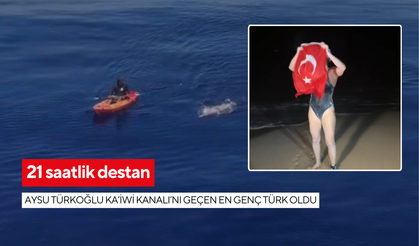 21 saatlik destan: Aysu Türkoğlu Ka’iwi Kanalı’nı geçen en genç Türk oldu