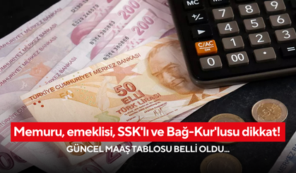 Memuru, emeklisi, SSK'lı ve Bağ-Kur'lusu dikkat! 6 aylık enflasyon farkına göre güncel maaş tablosu belli oldu...