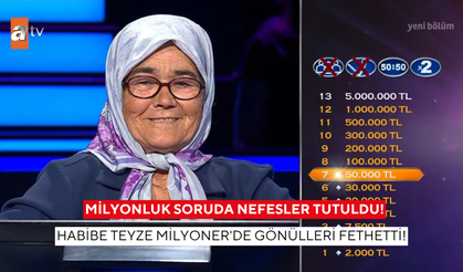 Habibe Teyze Milyoner'de gönülleri fethetti!