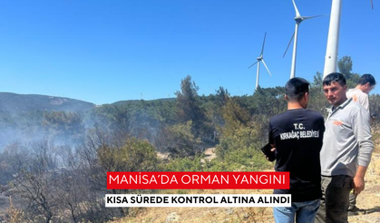 Manisa’da orman yangını kısa sürede kontrol altına alındı