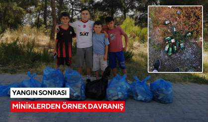 Yangın sonrası miniklerden örnek davranış