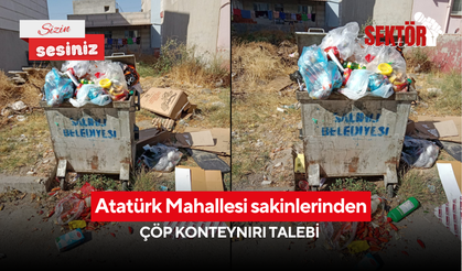Atatürk Mahallesi sakinlerinden çöp konteynırı talebi
