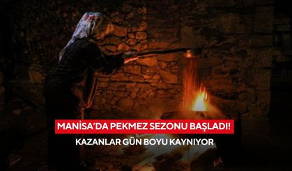 Manisa’da pekmez sezonu başladı! Kazanlar gün boyu kaynıyor