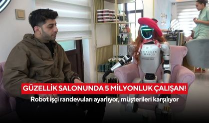 Güzellik salonunda 5 milyonluk çalışan! Robot işçi randevuları ayarlıyor, müşterileri karşılıyor