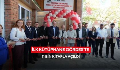 İlk kütüphane Gördes’te 11 bin kitapla açıldı