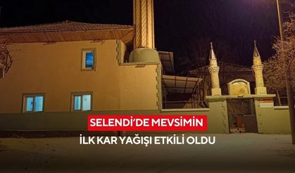 Selendi’de mevsimin ilk kar yağışı etkili oldu