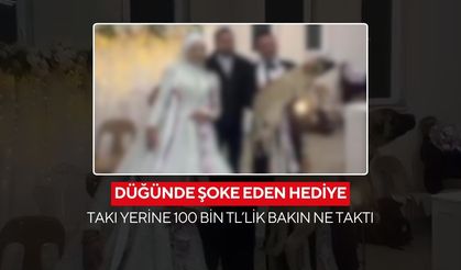 Yeni evlilere sıra dışı sürpriz! Takı Yerine 100 Bin TL’lik bakın ne taktı...