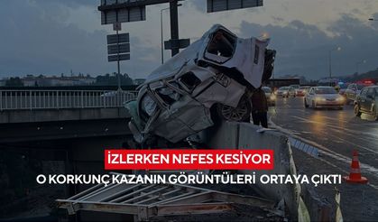 Bu görüntüler şoke etti! Freni boşalan kamyon dehşet saçtı...