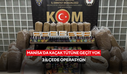 Manisa’da yüklü miktarda kaçak tütün ele geçirildi