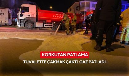 Apartmanda lavabodan gaz sızdı... Tuvalette çakmak çaktı, gaz patladı! Mahalleler tahliye edildi...