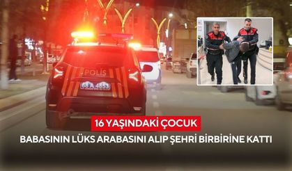 Drift, makas, kırmızı ışık ihlali! 16 yaşındaki çocuk babasının lüks arabasını alıp şehri birbirine kattı