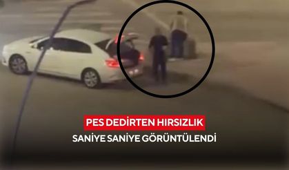Görenleri şaşkına çeviren hırsızlık! Refüjdeki kaldırım taşlarını bagaja doldurdular