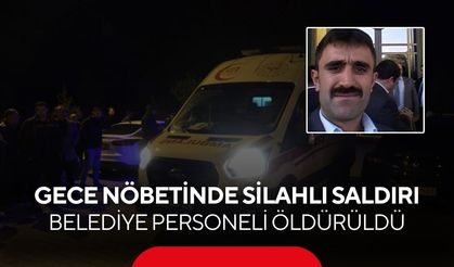 Belediye garajında nöbet tutan personele tüfekli saldırı