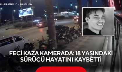 Feci kaza anı kamerada: 18 yaşındaki sürücü hayatını kaybetti